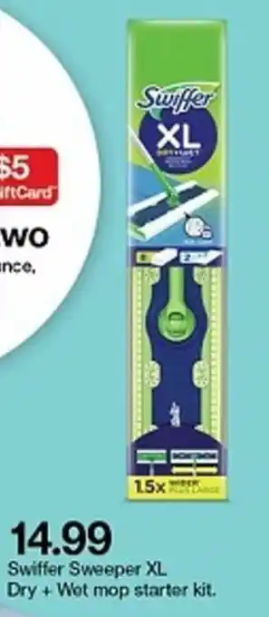 Target Swiffer Sweeper XL Dry+Wet Mop Starter Kit offer