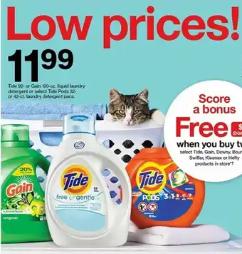 Target Tide 92 Or Gain 120 Oz Liquid Laundry Detergent Or Tide Pods Laundry Detergents Pacs offer