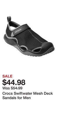 Cabela's Crocs swiftwater mesh deck sandals for men offer