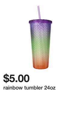 Five Below Rainbow tumbler 24oz offer