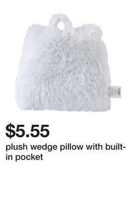 Five Below Plush wedge pillow with built-in pocket offer