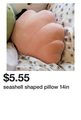 Five Below Seashell shaped pillow 14in offer