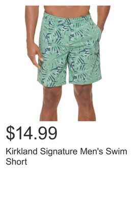 Costco Kirkland signature men's swim short offer