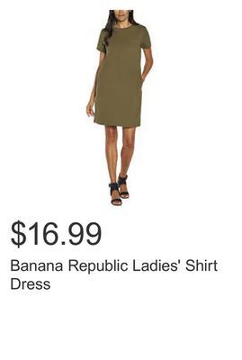 Costco Banana republic ladies' shirt dress offer