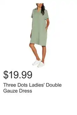 Costco Three dots ladies' double gauze dress offer