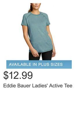 Costco Eddie bauer ladies' active tee offer