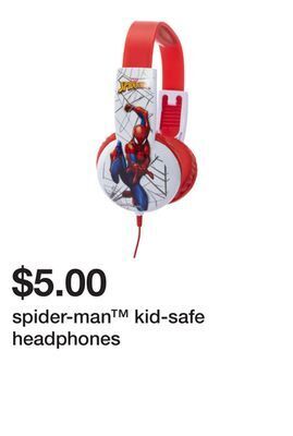 Five Below Spider-man™ kid-safe headphones offer