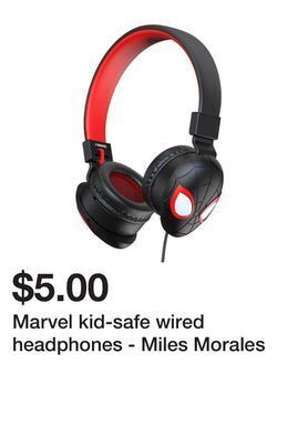 Five Below Marvel kid-safe wired headphones - miles morales offer