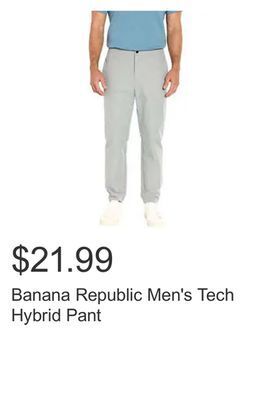 Costco Banana republic men's tech hybrid pant offer