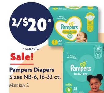 Family Dollar Pampers diapers offer