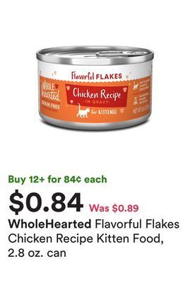 Petco Flavorful flakes chicken recipe kitten food, 2.8 oz. can offer