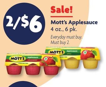 Family Dollar Mott's applesauce offer