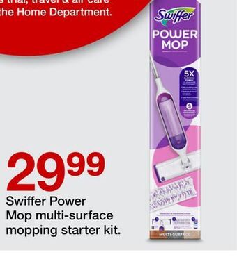 Target Swiffer power mop multi-surface mopping starter kit offer
