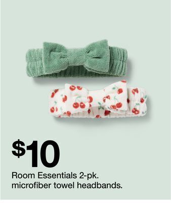Target Room essentials 2-pk. microfiber towel headbands offer