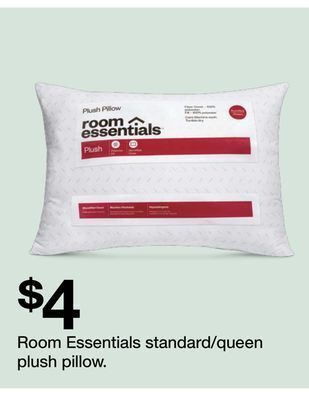 Target Room essentials standard/queen plush pillow offer