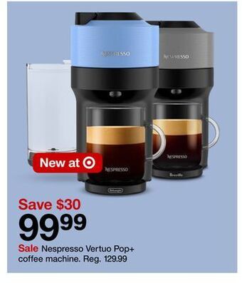 Target Nespresso vertuo pop + coffee machine offer