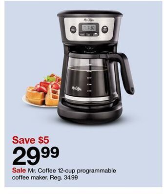 Target Mr. coffee 12-cup programmable coffee maker offer