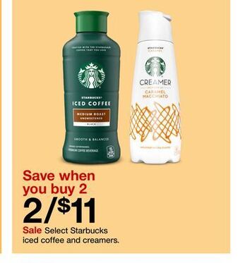 Target Select starbucks iced coffee and creamers offer