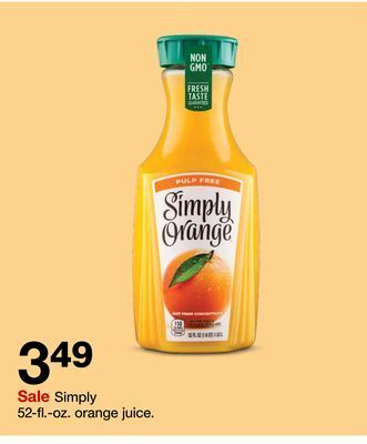 Target Simply 52-fl.-oz. orange juice offer