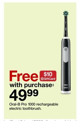 Target Oral-b pro 1000 rechargeable electric toothbrush offer