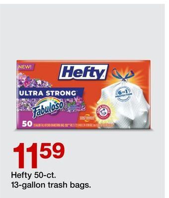 Target Hefty 13-gallon trash bags offer