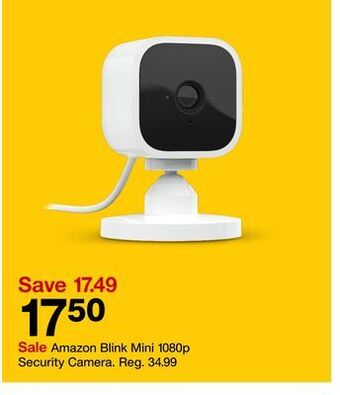 Target Amazon blink mini 1080p security camera offer