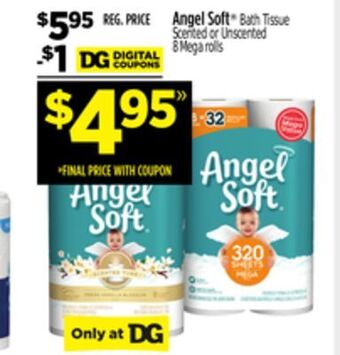 Dollar General Angel soft® bath tissue scented or unscented offer