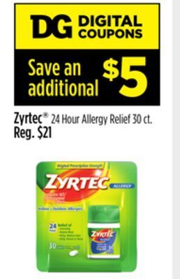 Dollar General Zyrtec® 24 hour allergy relief offer