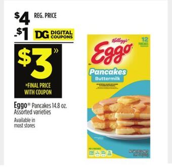 Dollar General Eggo® pancakes offer