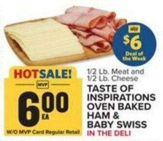 Food Lion Taste of Inspirations Oven Baked Ham & Baby Swiss offer