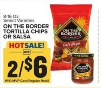 Food Lion ON THE BORDER TORTILLA CHIPS OR SALSA offer