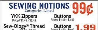 Hobby Lobby Sewing notions offer