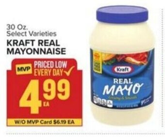 Food Lion KRAFT REAL MAYONNAISE 30 oz offer