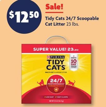 Family Dollar Tidy cats 24/7 scoopable cat litter offer