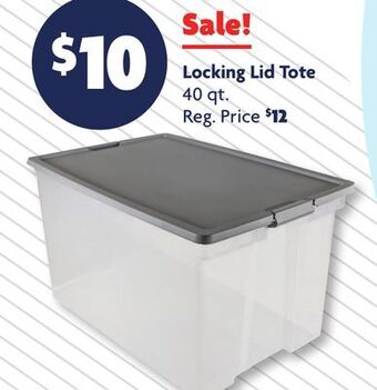 Family Dollar Locking lid tote offer
