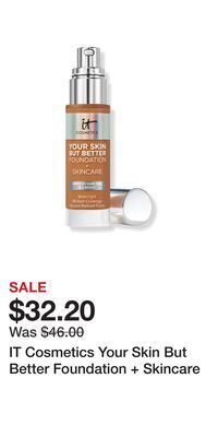 Ulta Beauty It cosmetics your skin but better foundation + skincare offer