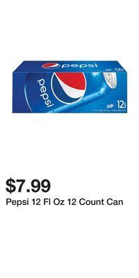 Big Lots Pepsi 12 fl oz 12 count can offer