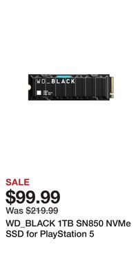 Game Stop Wd_black 1tb sn850 nvme ssd for playstation 5 offer