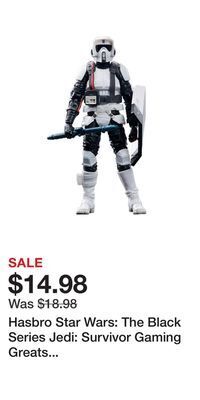 Game Stop Hasbro star wars: the black series jedi: survivor gaming greats riot scout trooper 6-in action figure offer