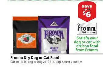 Pet Supplies Plus Fromm Dry Dog Or Catfood offer
