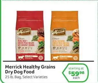 Pet Supplies Plus Merrick Helathy Grains Dry Dog Food offer