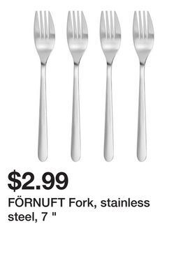 Ikea Förnuft fork, stainless steel, 7 offer