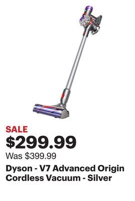 Best Buy Dyson - v7 advanced origin cordless vacuum - silver offer