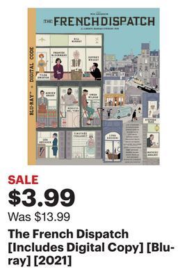 Best Buy The french dispatch [includes digital copy] [blu-ray] [2021] offer