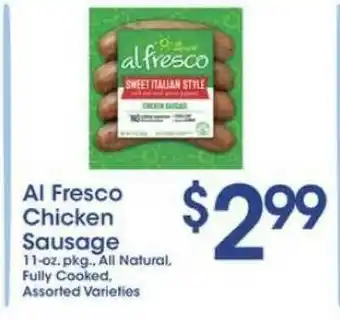 Price Rite Al Fresco Chicken Sausage offer