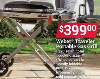Ace Hardware Weber® traveler portable gas grill offer