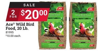 Ace Hardware Ace® wild bird food, 20 lb. offer