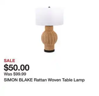 Marshalls Simon blake rattan woven table lamp offer