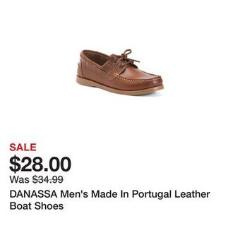 Marshalls Danassa men's made in portugal leather boat shoes offer