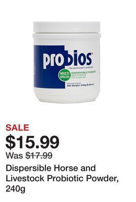 Tractor Supply Company Dispersible horse and livestock probiotic powder, 240g offer